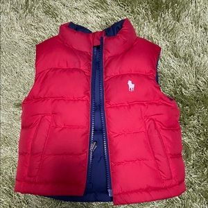 Red and blue reversible Polo vest